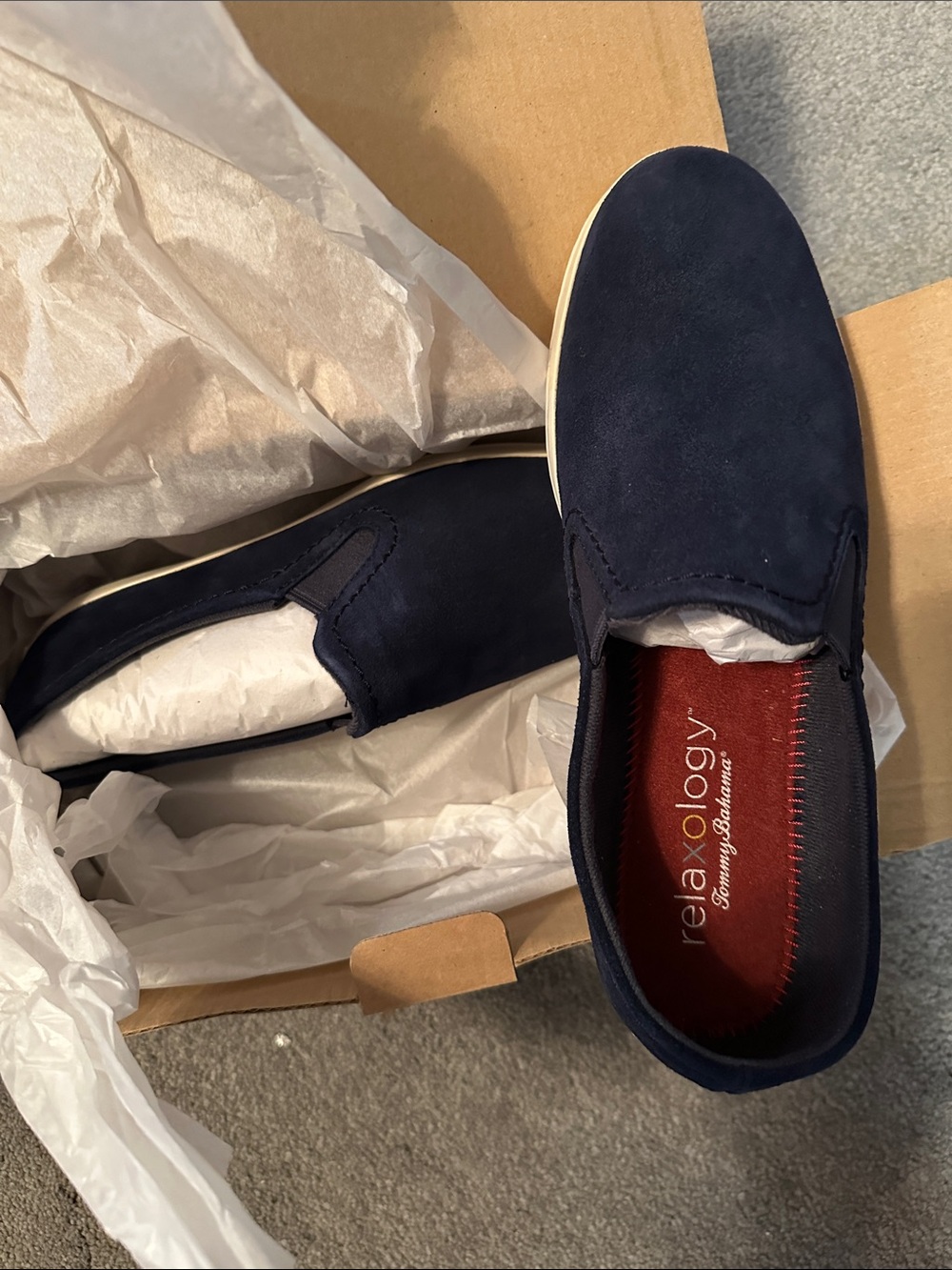 Tommy Bahama Women’s Navy Slip-On Loafers